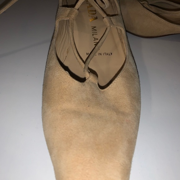 Vintage Prada beige suede lace up heel - Picture 6 of 6